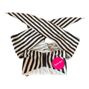 Tiger Mist Versatile Tilly Cropped Stripe Bandeau Top Medium Wear It Many Ways